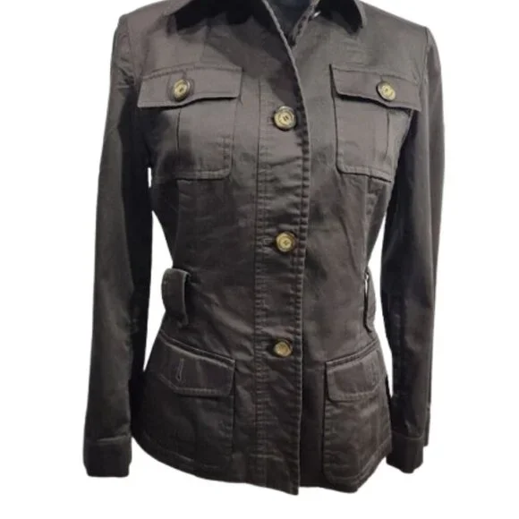 Antonio Melani Lightweight Pocket Jacket Brown Women's Size 4 - Picture 9 of 11